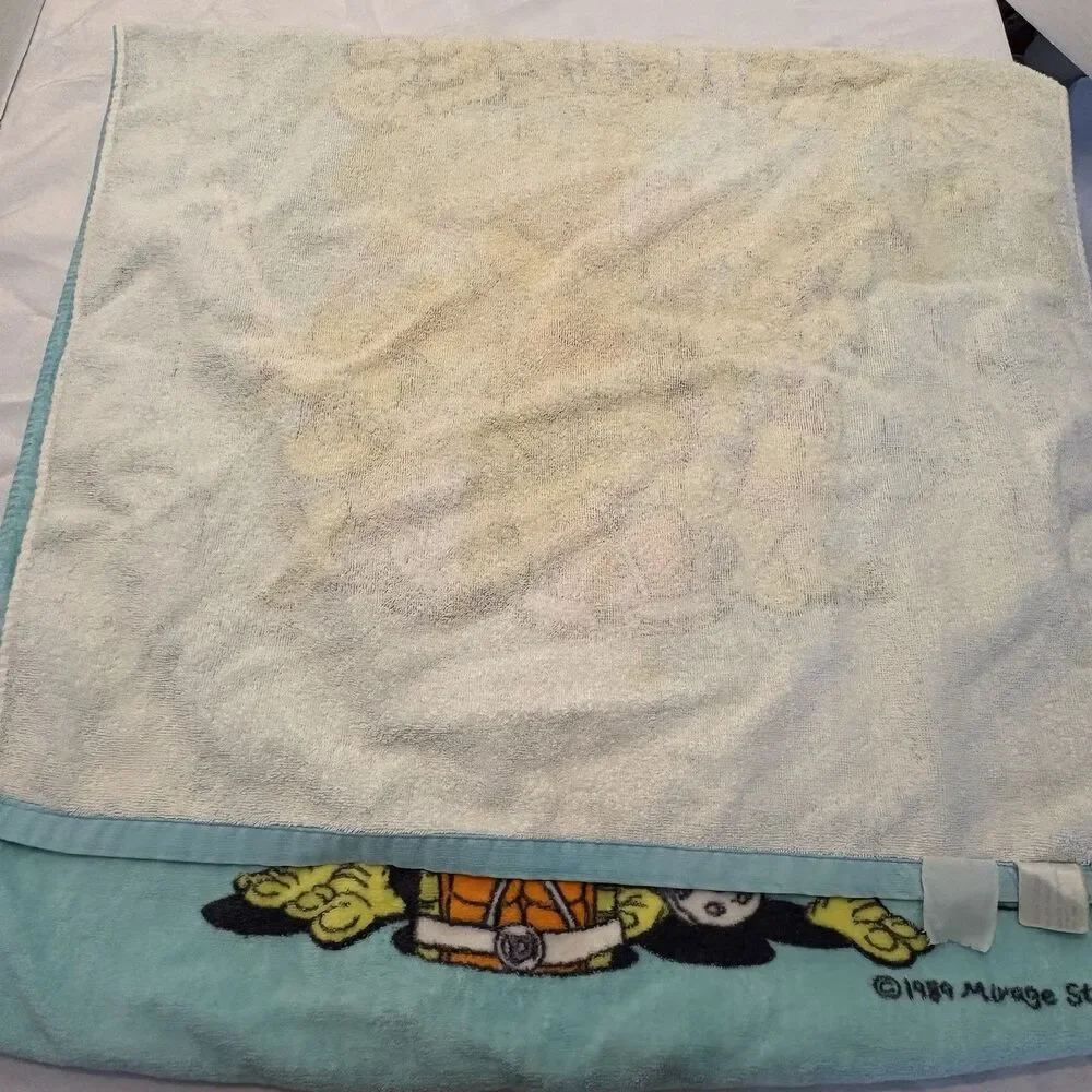 VTG Jay Franco 90s TMNT Towel Teenage Mutant Ninja Turtles 25 X 45 Blue Terry